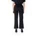 Black Cropped Flare Pants displayed with stylish Black Converse footwear
