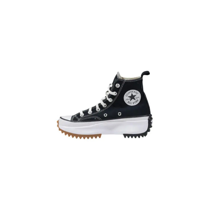 Black Converse Run Star Hike high-top sneaker shown in Black High Top Platform Sneaker image