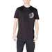 Black crew-neck T-shirt displayed in Mens White T Shirt with Logo product image
