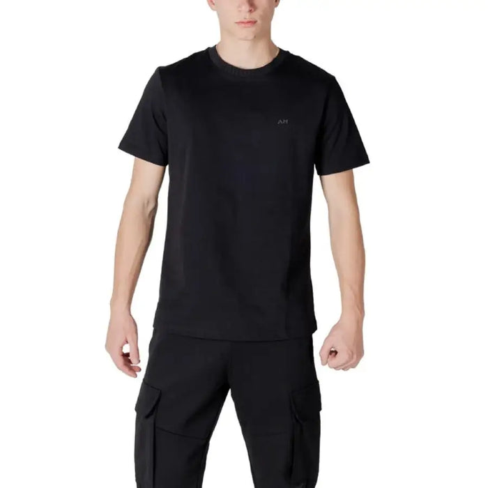 Black crewneck t-shirt from Antony Morato Men’s Cotton T-Shirt collection