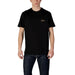 Black crewneck cotton t-shirt for men by Armani Exchange showcasing modern style