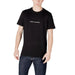 Black crewneck T-shirt from Armani Exchange, featuring a plain design in cotton