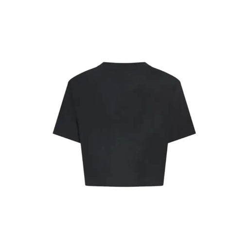 Black cropped short sleeve t-shirt from Calvin Klein Jeans made of organic cotton