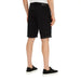 Black denim shorts displayed with a Men’s White T-Shirt in a fashion product image