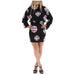 Black dress with plaid polka dots from the Womens Black Patterned Suit and Dress Collection