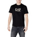 Black EA7 Emporio Armani T-shirt featured in EA7 Men Blue Slip On Round Neck Cotton design