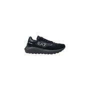 Black EA7 Running Sneaker showcasing sleek design and comfortable athletic footwear