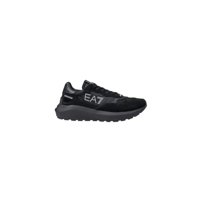 Black EA7 Running Sneaker showcasing sleek design and comfortable athletic footwear