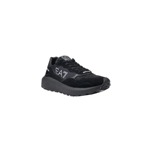 Black EA7 Running Sneaker displayed with sleek design and comfortable fit
