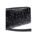 Black embossed Armani Exchange wallet showcasing luxury leather craftsmanship