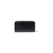 Black embossed leather zippered wallet showcasing premium craftsmanship and elegant design
