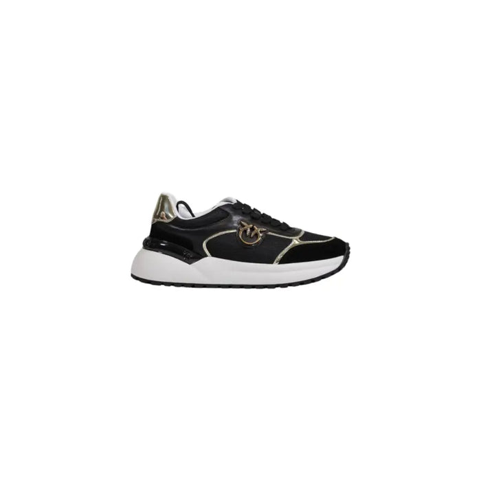Pinko Women White Leather Lace Up Sneakers