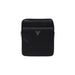 Black Guess crossbody bag with adjustable strap and silver-tone hardware