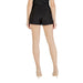 Elegant black high-waisted shorts from the Elegant Black Highwaisted Skort and Nude Heels collection