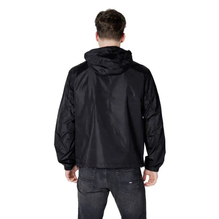 Black Hooded Jacket with a sleek design for versatile, stylish outerwear