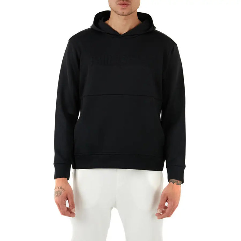 Black hooded sweatshirt displayed for the Black Hooded Sweatshirt product listing