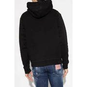 Sweat-shirt à capuche noir avec des motifs colorés icon Motif graphique mettant en valeur un tissu à la texture douce et des détails de couture subtils