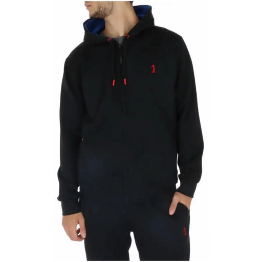 Sweat-shirt à capuche noir avec des accents rouges de U.S. Golf Club pour le confort et le style