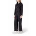 Black hooded tracksuit displayed for stylish athletic or casual wear