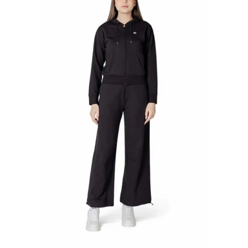 Black hooded tracksuit displayed for the product named Black Hooded Tracksuit
