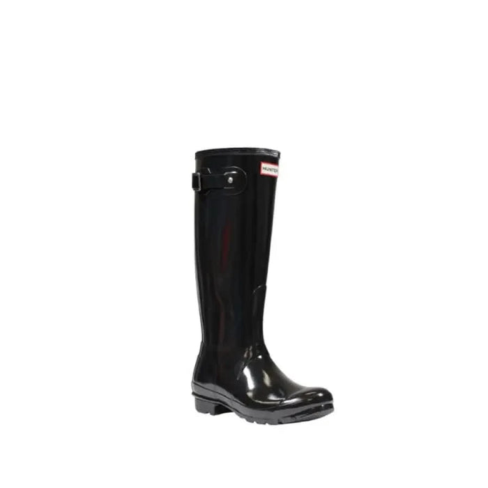 Black Hunter rain boot in Hunter Women Black Ankle Boots product display
