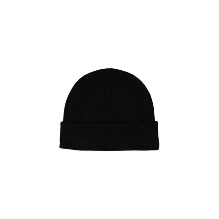 Calvin Klein Black Beanie featuring a stylish black knit design for winter fashion