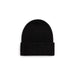 Black knit beanie from the White Ribbed Knit Beanie product line