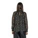 Black lace blouse with long sleeves and keyhole back for women’s turtleneck shirt