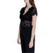 Elegant black lace top and pants outfit displayed in the Black Lace Top and Pants product image