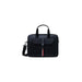 Black briefcase with handle and shoulder strap for professional laptops and documents