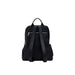 Black Leather Mickey Mouse Backpack with Silver Zippers providing stylish storage