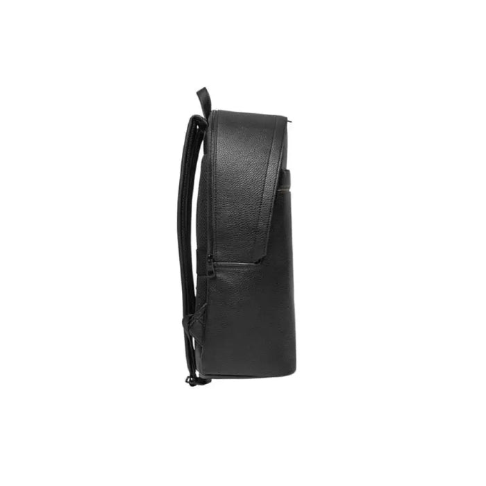 Black Tommy Hilfiger leather backpack with sleek design and durable craftsmanship