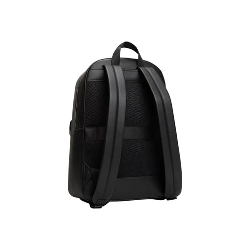 Black leather backpack from Tommy Hilfiger showcasing a stylish and durable design