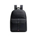 Tommy Hilfiger Black Leather Backpack showcasing stylish durable design