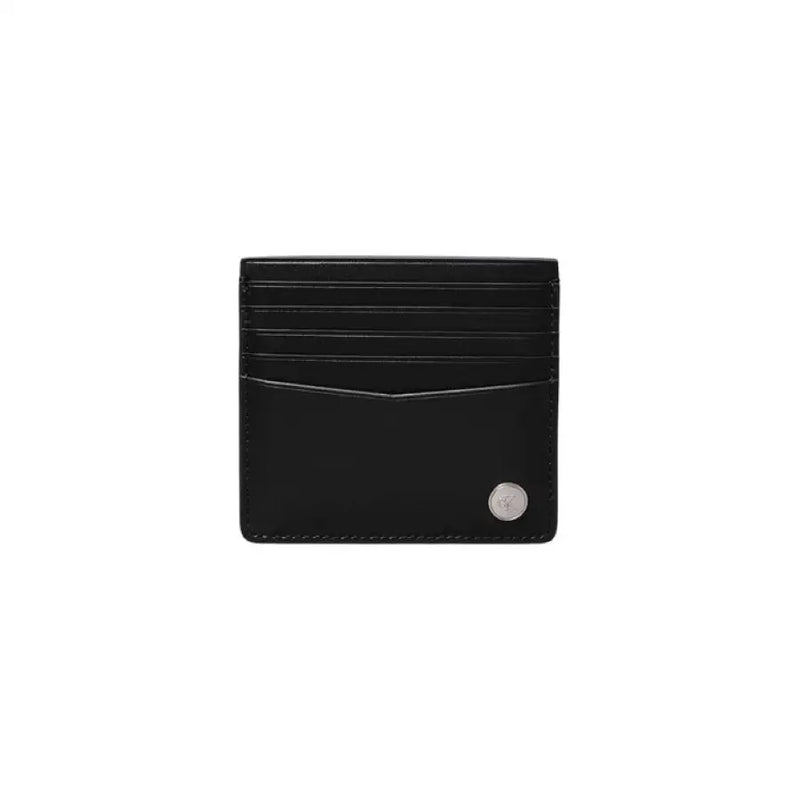 Black leather card holder in Calvin Klein Men’s Black Leather Wallet