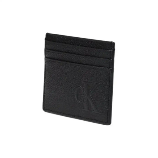 Black leather card holder displayed showcasing sleek and durable design for stylish organization