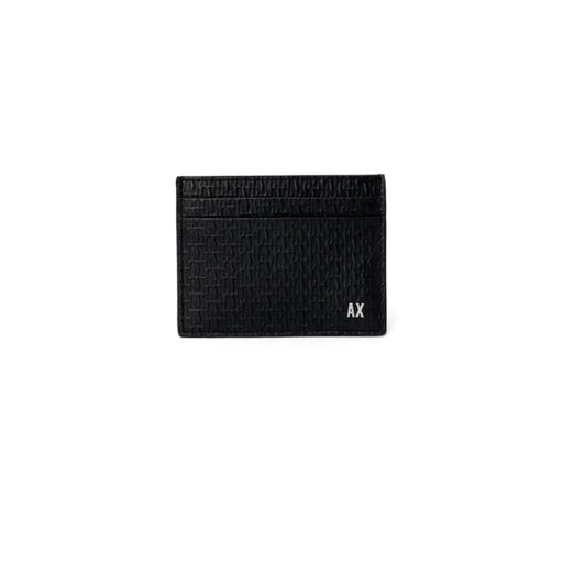 Black textured leather card holder for business and everyday use