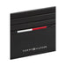 Black leather card holder from Tommy Hilfiger displayed on a white background