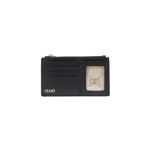 Elegant Black Leather Cardholder showcasing a sleek black leather design