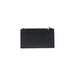 Elegant Black Leather Cardholder featuring a sleek zipper design in black leather