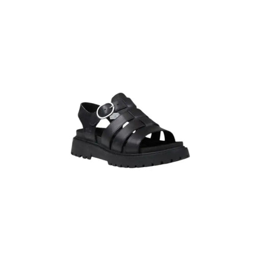 Black Leather Gladiator Sandal showcasing intricate strappy design for stylish footwear