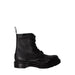 Black leather lace-up combat boot with chunky sole - Dr. Martens Women Boots