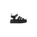 Black Leather Platform Sandal showcasing sleek design and elevated style