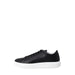 Black leather sneaker with white sole and laces from Armani Exchange Men Sneakers