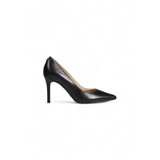 Black leather stiletto heel showcased in the Black Leather Stiletto Heel product image