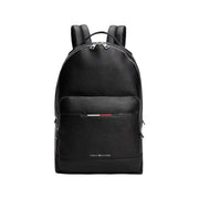 Black leather Tommy Hilfiger backpack displayed for stylish and durable accessory use