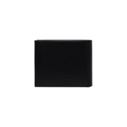 Calvin Klein Black Leather Wallet displayed front view showing sleek design and craftsmanship