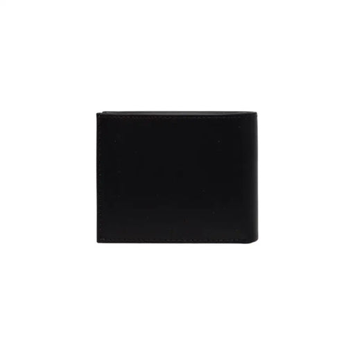 Calvin Klein Black Leather Wallet displayed front view showing sleek design and craftsmanship