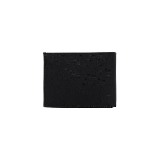 Black Calvin Klein textured leather wallet for men with multiple card slots and sleek design