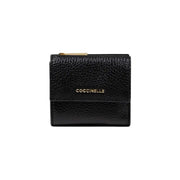 Elegant black leather wallet showcasing premium craftsmanship and sleek design